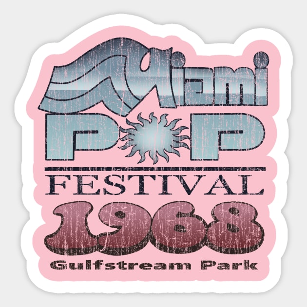 Miami Pop Festival 1968 Sticker by vender